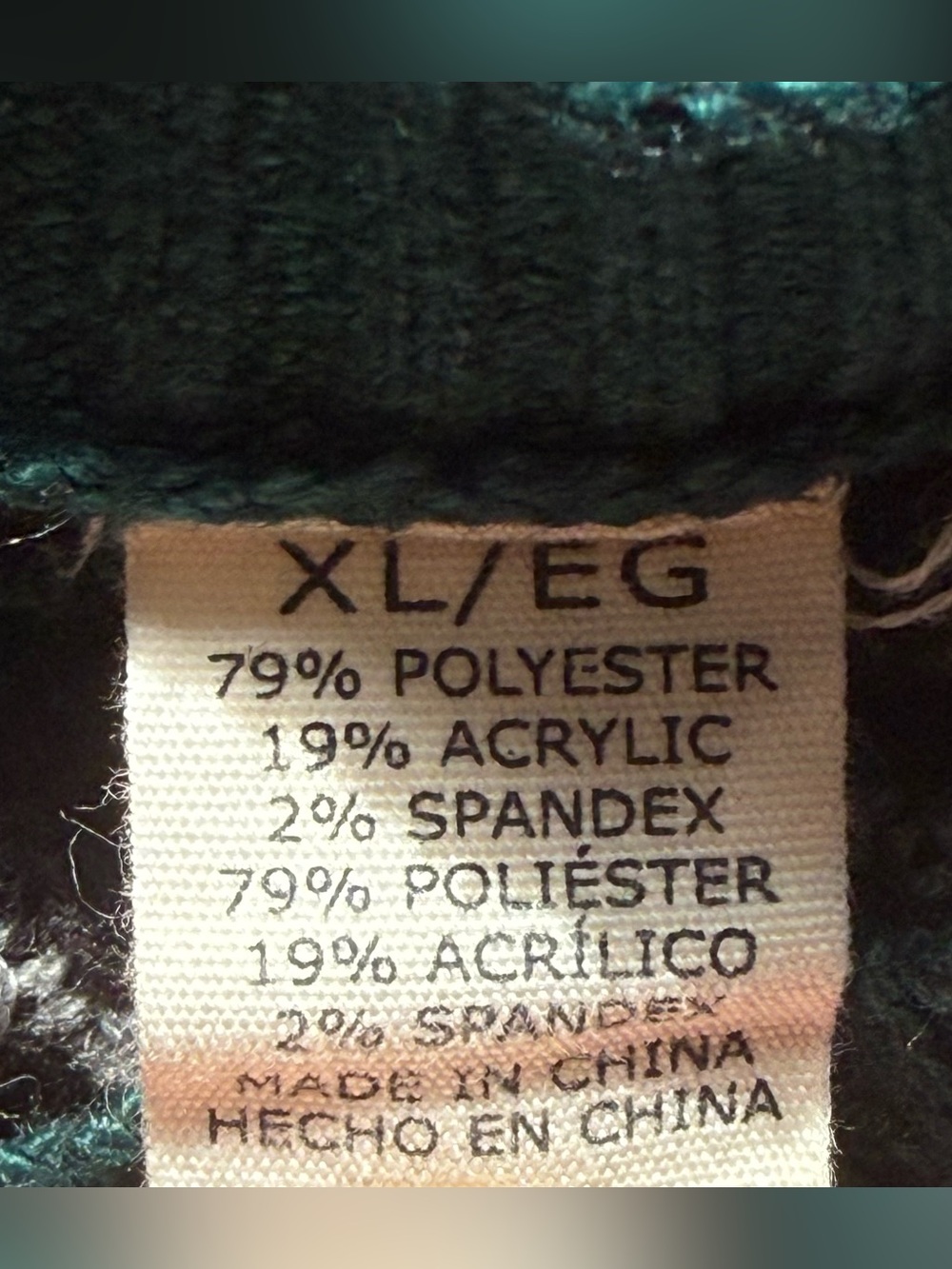 Original Weatherproof Vintage Fair Isle Knit Sweater Green Women's XL - Picture 4 of 7